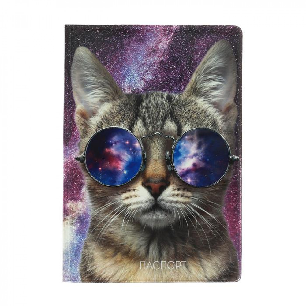 Обложка для паспорта «Космический котик»
