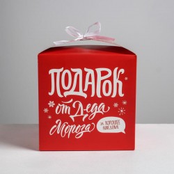 Новогодняя коробка «Подарок от деда мороза за хорошее поведение» 18 × 18 × 18 см