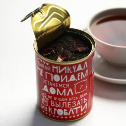 Чай чёрный с каркаде «Чай в постель» в консервной банке 60 г
