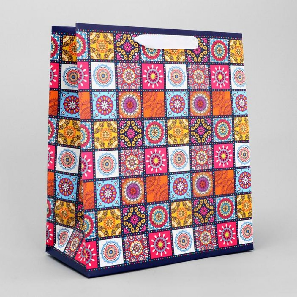 Пакет подарочный «Мозаика» ML 23 × 27 × 11,5 см