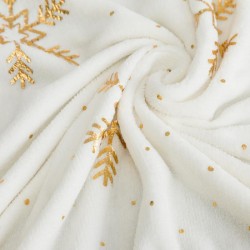 Плед «Золотые снежинки» белый 150х200 см