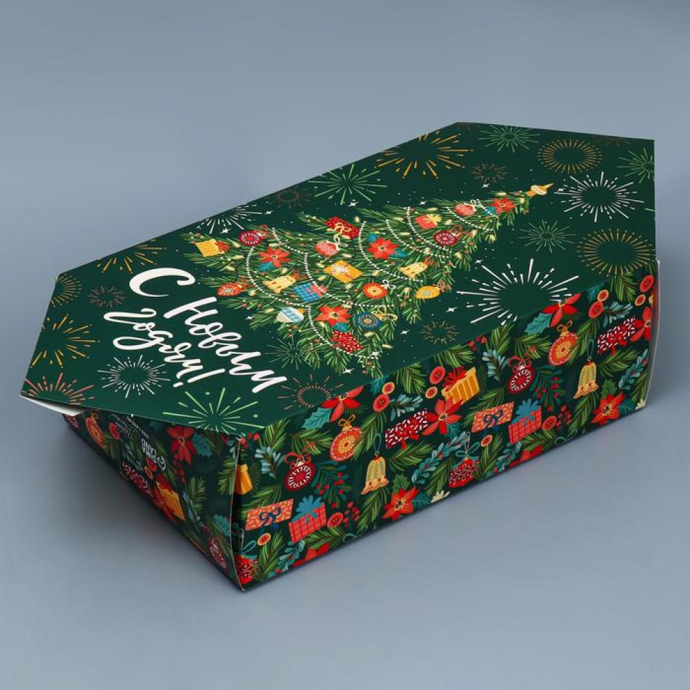 Коробка-конфета «Новогодняя ёлка», 18 × 28 × 10 см