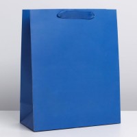 Подарочный пакет однотонный «Синий» ML 23 × 27 × 11.5 см