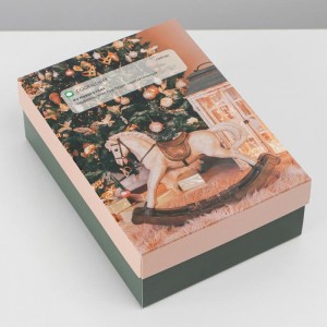 Коробка складная «Сообщение из Нового года» 21 × 15 × 7 см