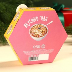Печенье с предсказанием в коробке с колесом фортуны «Собери своё новогоднее оливье»