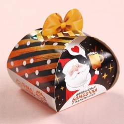 Шоколадная бомбочка с маршмеллоу «Дед мороз»