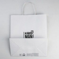Подарочный крафт пакет Hard man 28 × 32 × 15 см