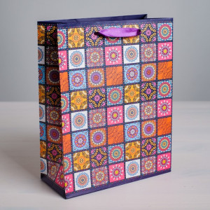 Пакет подарочный «Мозаика» L 31 × 40 × 9 см