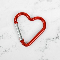 Брелок карабин в форме сердца «Люблю тебя»