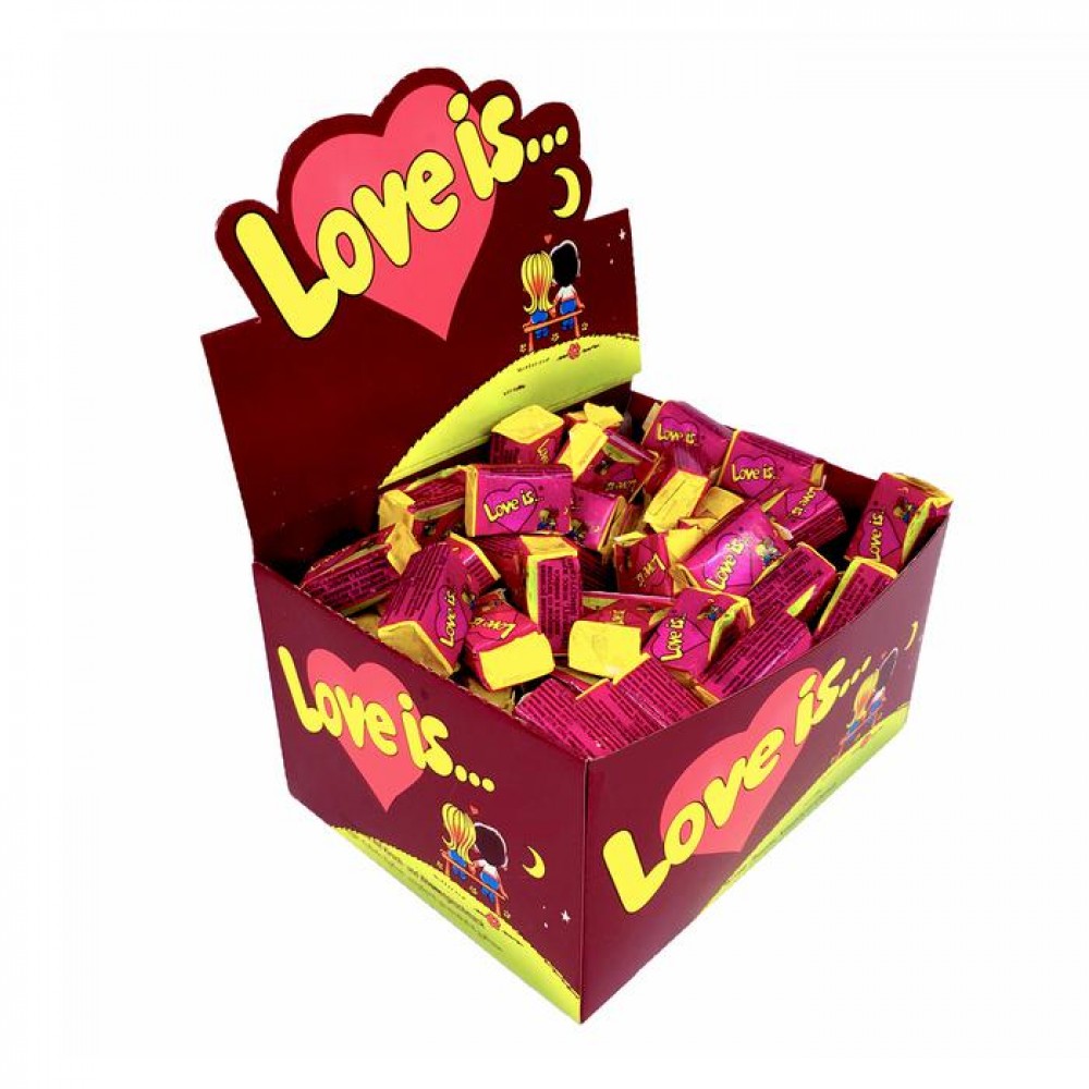 Коробка жвачек Love is, вишня и лимон, 100 шт