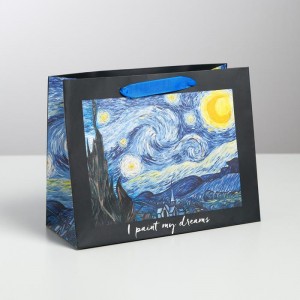 Пакет подарочный Звездная ночь Ван Гог 23 × 18 × 10 см