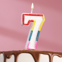 Свеча для торта цифра «7» , 7 см