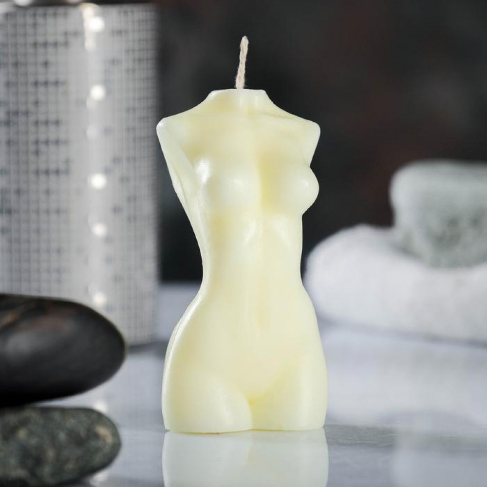Фигурная свеча «Женское тело» молочная, 9см