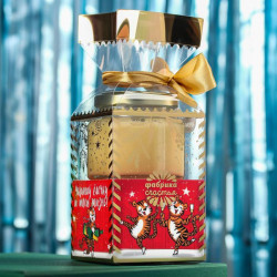 Подарочный набор «Это твой новый год» чай, крем-мёд с хлопком
