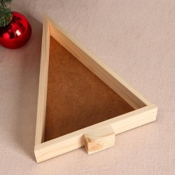 Кашпо деревянное Ящик Ёлочка треугольником 32×23×4.5 см