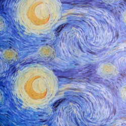 Бумага упаковочная крафтовая «Звездная ночь Ван Гога», 50 × 70 см