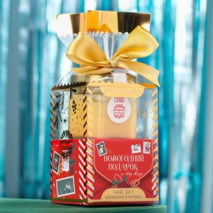 Подарочный набор «Новогодний подарок»: чай, крем-мёд