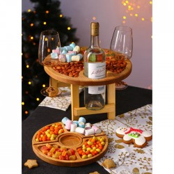 Подарочный набор «Винный», столик для вина, менажница, подсвечник